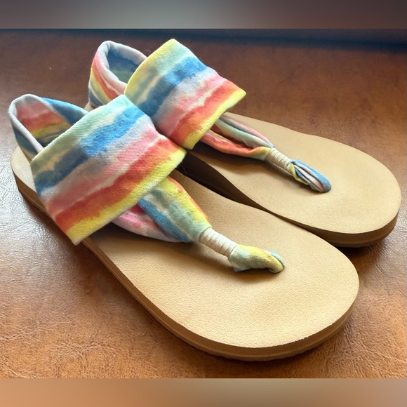 Sanuk Sling ST Tie Dye Yoga Sandals Women’s Size 7 NWOB - Picture 3 of 7
